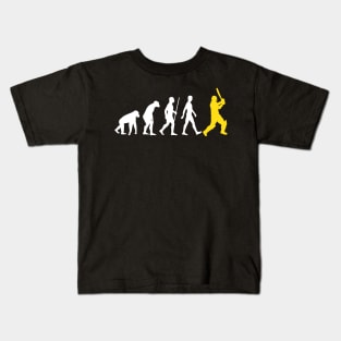 Cricket Player Evolution Batsman Kids T-Shirt